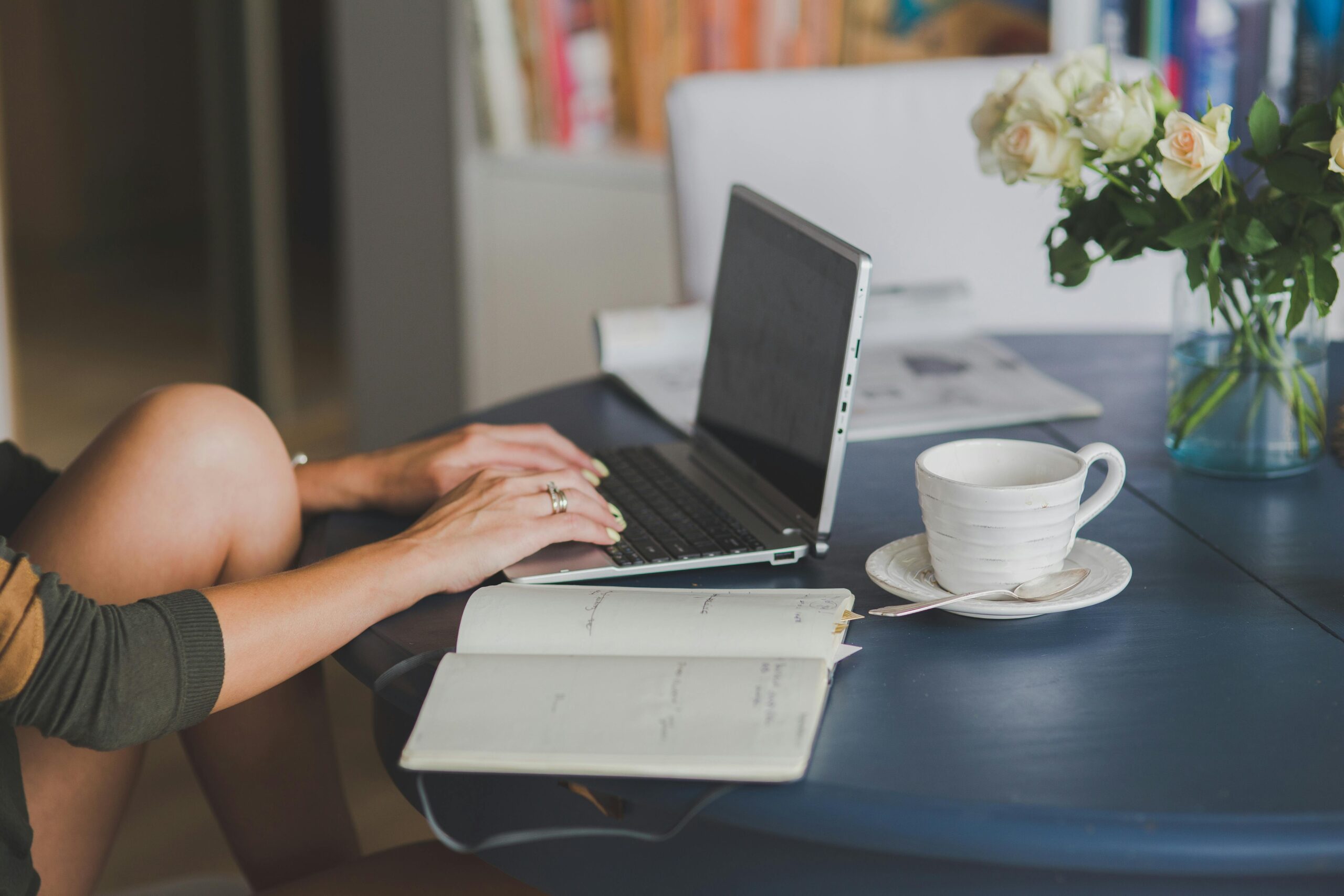 Person working on laptop with coffee | Googling Symptoms